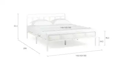Современная металлическая кровать Avinon, цвет белый в спальню Askona фотография товара - 7 - превью